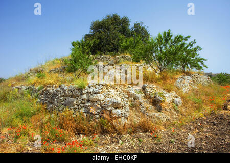 Cerumbelle pyramide préhistorique et de l'autel en Sicile Banque D'Images