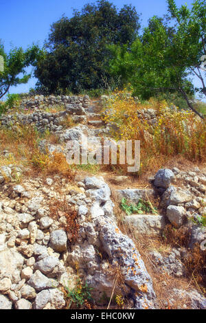 Cerumbelle pyramide préhistorique et de l'autel en Sicile Banque D'Images