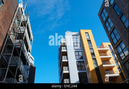 Développement de nouveaux appartements élégants, Norwich, Norfolk, Angleterre Banque D'Images