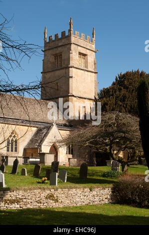 La foi, l'église Saint-Laurent Overbury, Worcestershire, Angleterre, RU Banque D'Images