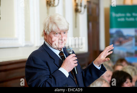 Stanley Johnson au déjeuner littéraire Oldie 10/03/15 Banque D'Images