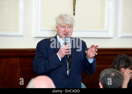 Stanley Johnson au déjeuner littéraire Oldie 10/03/15 Banque D'Images