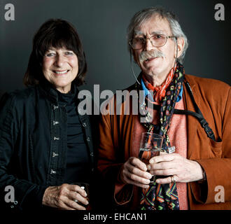 Tom Priestley & Valerie Grove au déjeuner littéraire Oldie 10/3/15 Banque D'Images