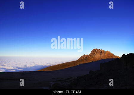 Coucher de soleil depuis le pic Mawenzi Kilimandjaro, Tanzanie Banque D'Images