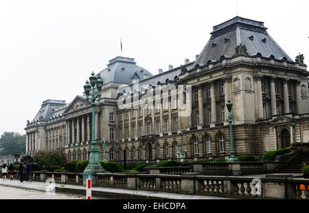 Vue extérieure du palais royal de Bruxelles. Banque D'Images