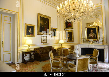 Le bel intérieur salles et les chambres du Palais Royal de Bruxelles. Banque D'Images