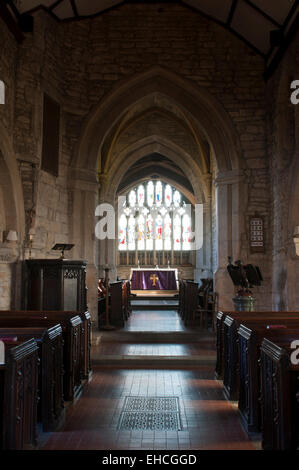 La foi, l'église Saint-Laurent Overbury, Worcestershire, Angleterre, RU Banque D'Images