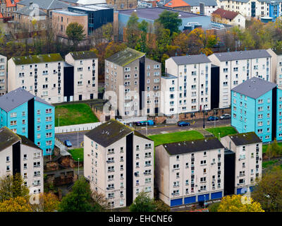 Appartement moderne à Holyrood blocs dans le centre-ville d'Édimbourg en Écosse UK Banque D'Images