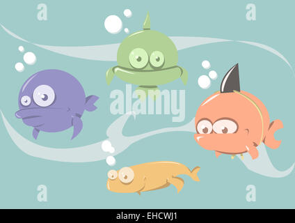 Poissons drôles Banque D'Images