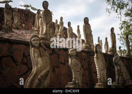 Nek Chand Rock Garden à Chandigarh, Punjab, India Banque D'Images