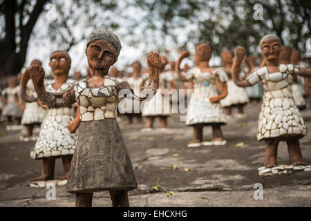 Nek Chand Rock Garden à Chandigarh, Punjab, India Banque D'Images