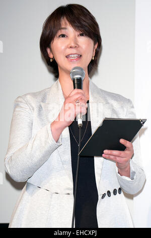 'Dior et j' Movie Talk Show spécial le 12 mars 2015, Tokyo, Japon. Miho Nakai actrice parle à l'occasion de parler du film "Dior & I" au Bunkamura Theatre à Shibuya. Le film hits les salles à travers le Japon le 14 mars. © Rodrigo Reyes Marin/AFLO/Alamy Live News Banque D'Images