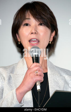 'Dior et j' Movie Talk Show spécial le 12 mars 2015, Tokyo, Japon. Miho Nakai actrice parle à l'occasion de parler du film "Dior & I" au Bunkamura Theatre à Shibuya. Le film hits les salles à travers le Japon le 14 mars. © Rodrigo Reyes Marin/AFLO/Alamy Live News Banque D'Images