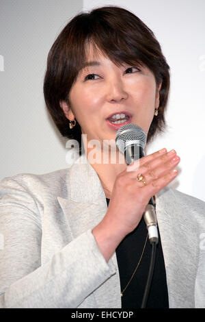 'Dior et j' Movie Talk Show spécial le 12 mars 2015, Tokyo, Japon. Miho Nakai actrice parle à l'occasion de parler du film "Dior & I" au Bunkamura Theatre à Shibuya. Le film hits les salles à travers le Japon le 14 mars. © Rodrigo Reyes Marin/AFLO/Alamy Live News Banque D'Images