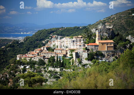 La cité médiévale d'Eze village perché Banque D'Images