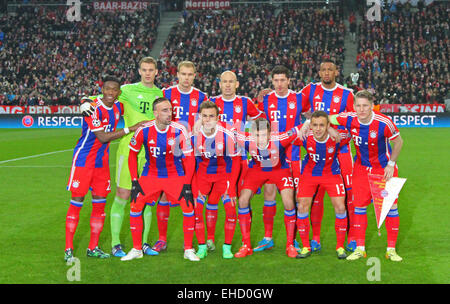 Munich, Allemagne. Mar 11, 2015. L'équipe du Bayern de Munich pour le match de la Ligue des Champions entre le Bayern Munich et le FC Shakhtar Donetsk. 11 mars 2015 à Munich, Allemagne. Credit : Mitchell Gunn/ESPA/Alamy Live News Banque D'Images