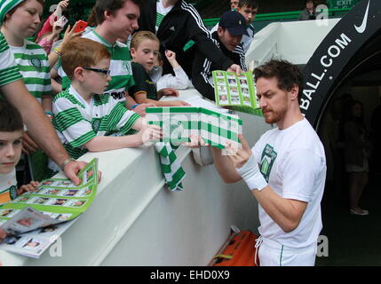 MAESTRIO Match de bienfaisance au Celtic Park comprend : James McAvoy Où : Glasgow, Royaume-Uni Quand : 07 mai 2014 Banque D'Images