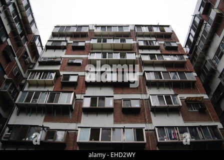Façade de l'ancien appartement à Séoul, Corée Banque D'Images
