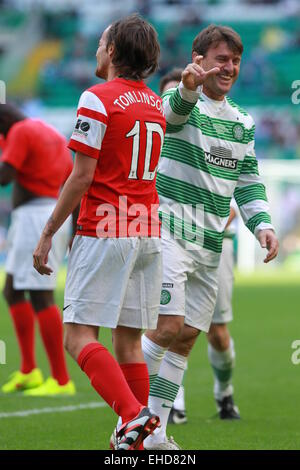 MAESTRIO Match de bienfaisance au Celtic Park comprend : Louis Tomlinson Où : Glasgow, Royaume-Uni Quand : 07 mai 2014 Banque D'Images