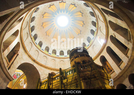 Dome dans l'église du Saint Sépulcre Banque D'Images