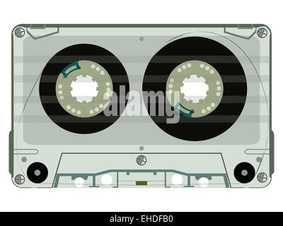 Casette audio tape isolated on white Banque D'Images