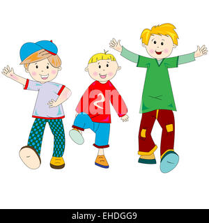 Happy kids cartoon Banque D'Images