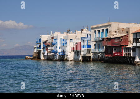 Littoral dans Mykonos, Grèce Banque D'Images