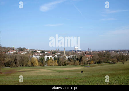 Vue de Highgate de Hampstead Heath Banque D'Images