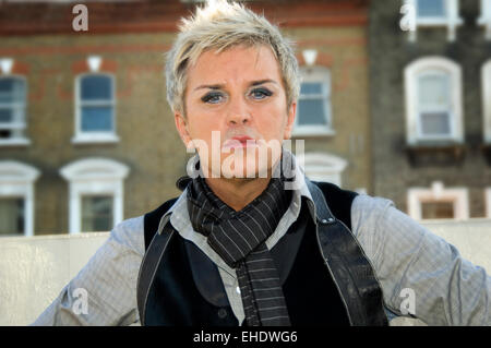 Steve Strange, Steven John Harrington (28 mai 1959 - 12 février 2015), le leader du groupe pop des années 80, 1950-51 Banque D'Images