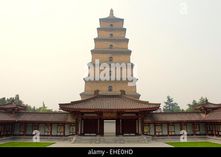 Photographie de la Grande Pagode de l'Oie Sauvage à Xi'an. Banque D'Images