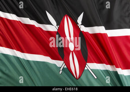 Drapeau du Kenya Banque D'Images
