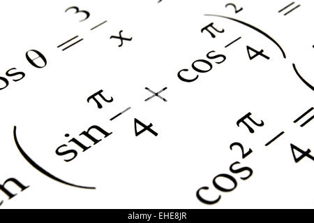 Les formules d'Algèbre close up. Banque D'Images