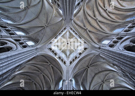 Cathédrale Notre-Dame de Laon, Picardie, France Banque D'Images