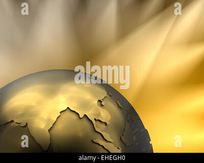Globe d'or Close-up, de l'Asie Banque D'Images