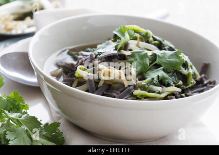 Soupe de nouilles de riz Banque D'Images