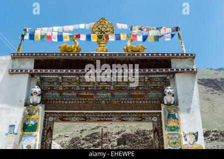 Entrée privée, Bardan gompa Banque D'Images