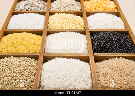 Riz à grain mélangé Banque D'Images