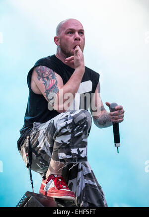 Résurrection Fest 2014 - Jour 3 - Perfromances comprend : Ivan Moody,Five Finger Death Punch Où : Malaga, Espagne Quand : 02 août 2014 Banque D'Images