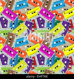 Seamless pattern des bandes audio Banque D'Images