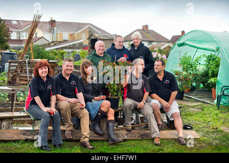 Les membres du Club de Chili Clifton Bristol réunion à l'attribution de Dovercourt UK Banque D'Images