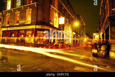 Les Maçons Arms pub dans Shoreditch Londres 2000. Banque D'Images