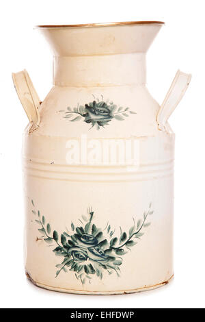 Bidon de lait shabby chic décoration vase Banque D'Images