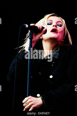 Goldfrapp en direct. Banque D'Images