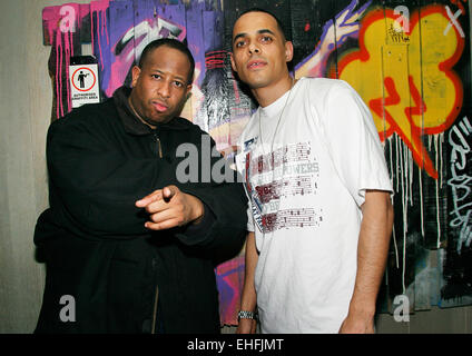 DJ Premier avec Jarren à Kaberet à Londres. Banque D'Images
