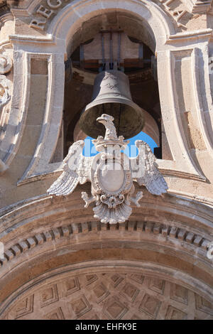 Basilique della Collegiata, l'architecture religieuse baroque de Catane, Sicile. Banque D'Images