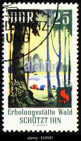 Rda - circa 1960 : timbre imprimé en RDA (Allemagne de l'Est) Banque D'Images