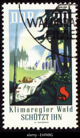 Rda - circa 1960 : timbre imprimé en RDA (Allemagne de l'Est) Banque D'Images