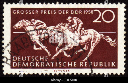 Rda - circa 1958 : timbres en RDA (Allemagne de l'Est) Banque D'Images