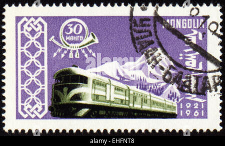 Mongolie - circa 1961 : timbres en Mongolie Banque D'Images