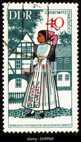 Rda - circa 1960 : timbres en RDA (Allemagne de l'Est) Banque D'Images
